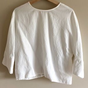 White Button Blouse